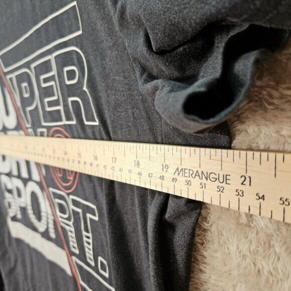 Superdry Sport Spell Out Logo Tee Mens Sz L Black Short Sleeve Graphic T-Shirt - Picture 3 of 10